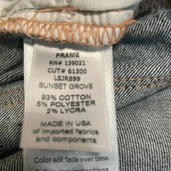 Frame Le skinny de jeanne “sunset grove” casual 5 pocket stretch denim jean  25 - Picture 5 of 5